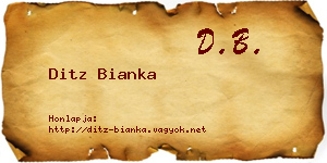 Ditz Bianka névjegykártya