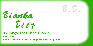 bianka ditz business card